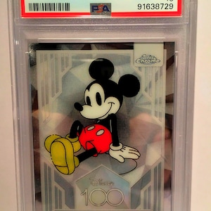 2023 Topps Chrome Disney 100 Mickey Mouse #1 PSA 10 Rare Encased Graded