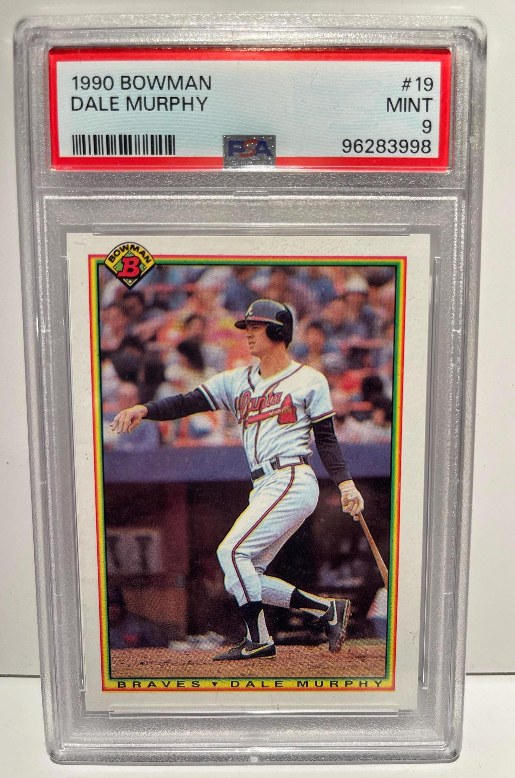 1990 Bowman Dale Murphy PSA 9 Mint - Graded Encased Braves Legend