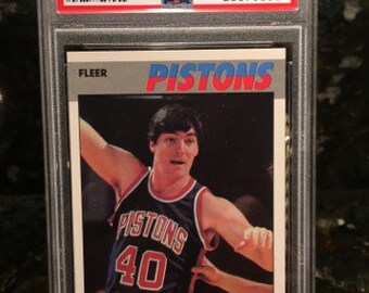 1987 Fleer BILL LAIMBEER # 61 PSA 9 Pistons