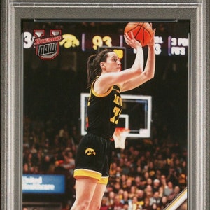 2023 Bowman University Now "Breaks Womens Scoring & 3 Pt Record" Caitlin Clark PSA 10 Gem Mint Rookie Card