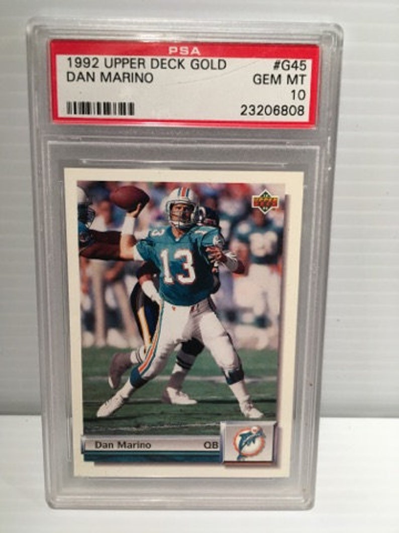 Dan Marino 1992 Upper Deck Gold G45 Football Card Graded Etsy