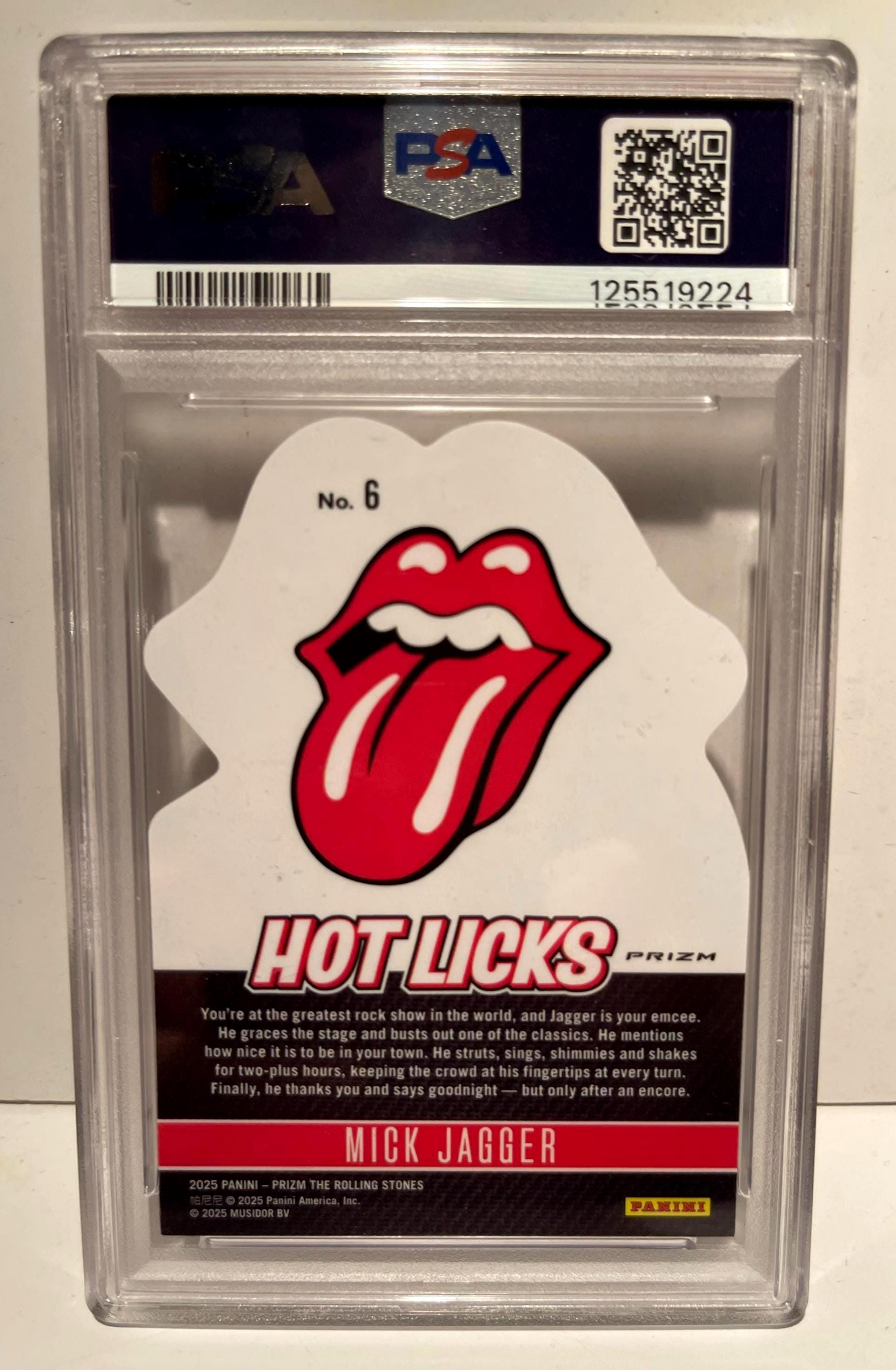 2025 Prizm Rolling Stones Hot Licks Die-cut Silver Prizm Mick