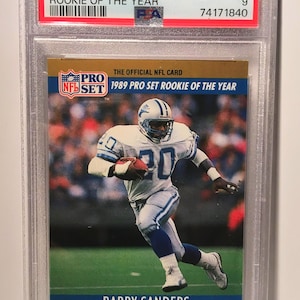 Barry Sanders 1990 Pro Set Rookie of the Year PSA 9 Mint!