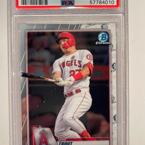 Mike Trout 2020 Bowman Chrome Baseball PSA 10 Gem Mint - Angels Encased Graded