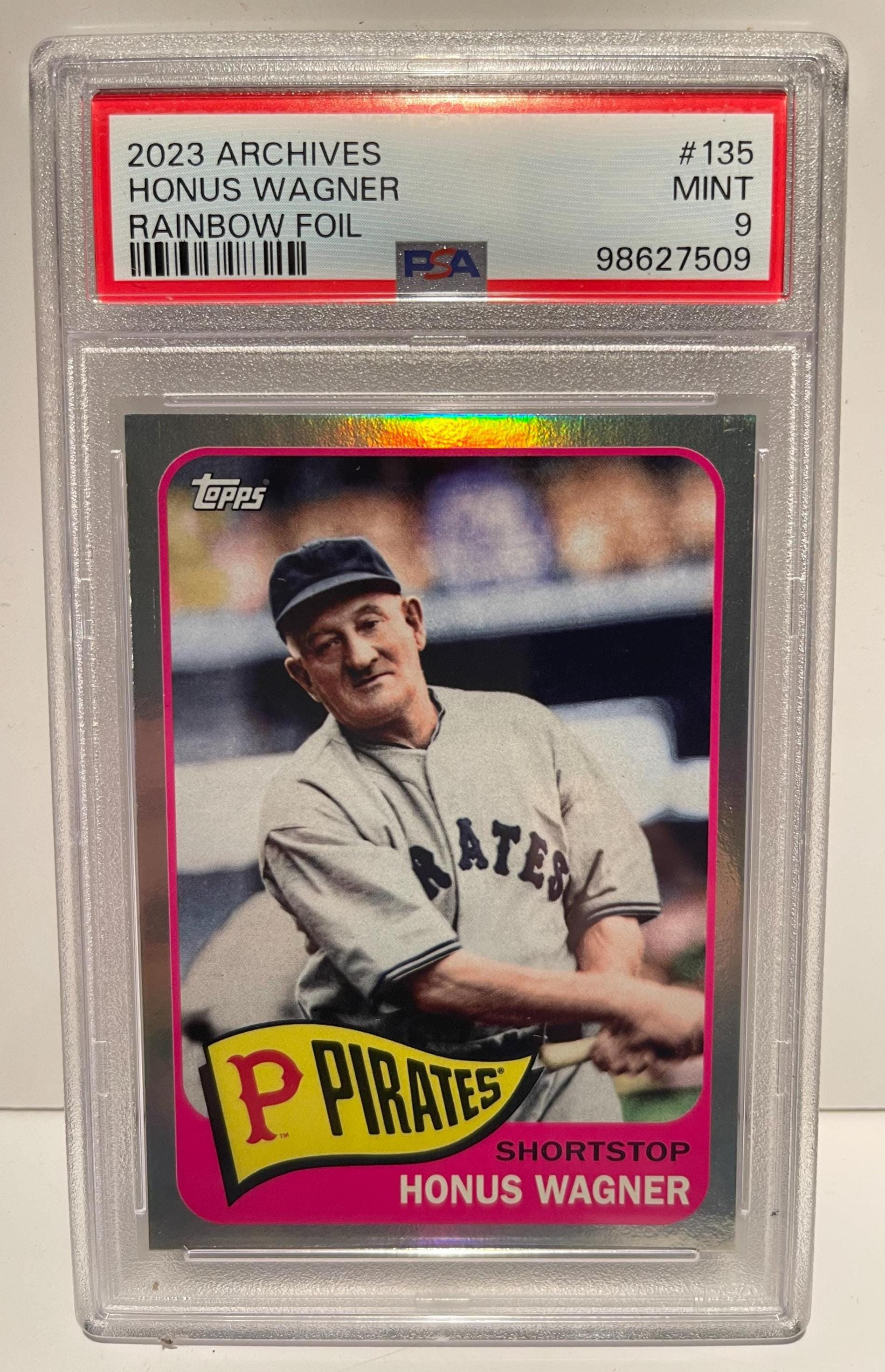 2023 Archives #135 Honus Wagner Rainbow Foil 86/199 PSA 9 Mint 
