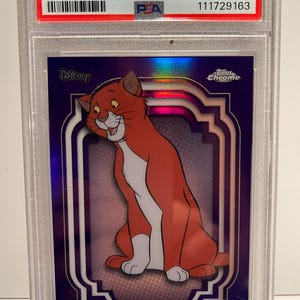 2024 Topps Chrome Disney Purple Refractor #33 Thomas O'Malley 36/199 PSA 9 Mint