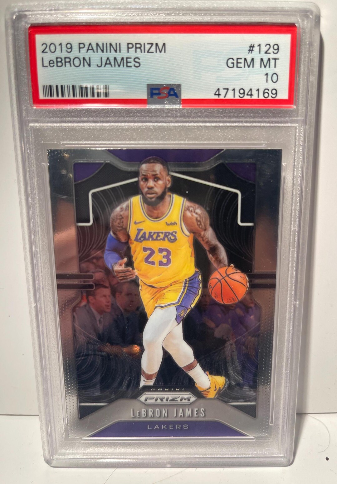 2019 Panini Prizm Lebron James #129 PSA 10 Los Angeles Lakers GEM