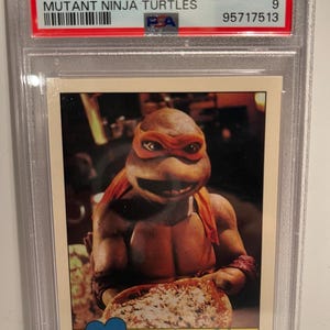 Turtle Soul Food! 1990 Topps Teenage Mutant Ninja Turtles #22 PSA 9 Mint Rare
