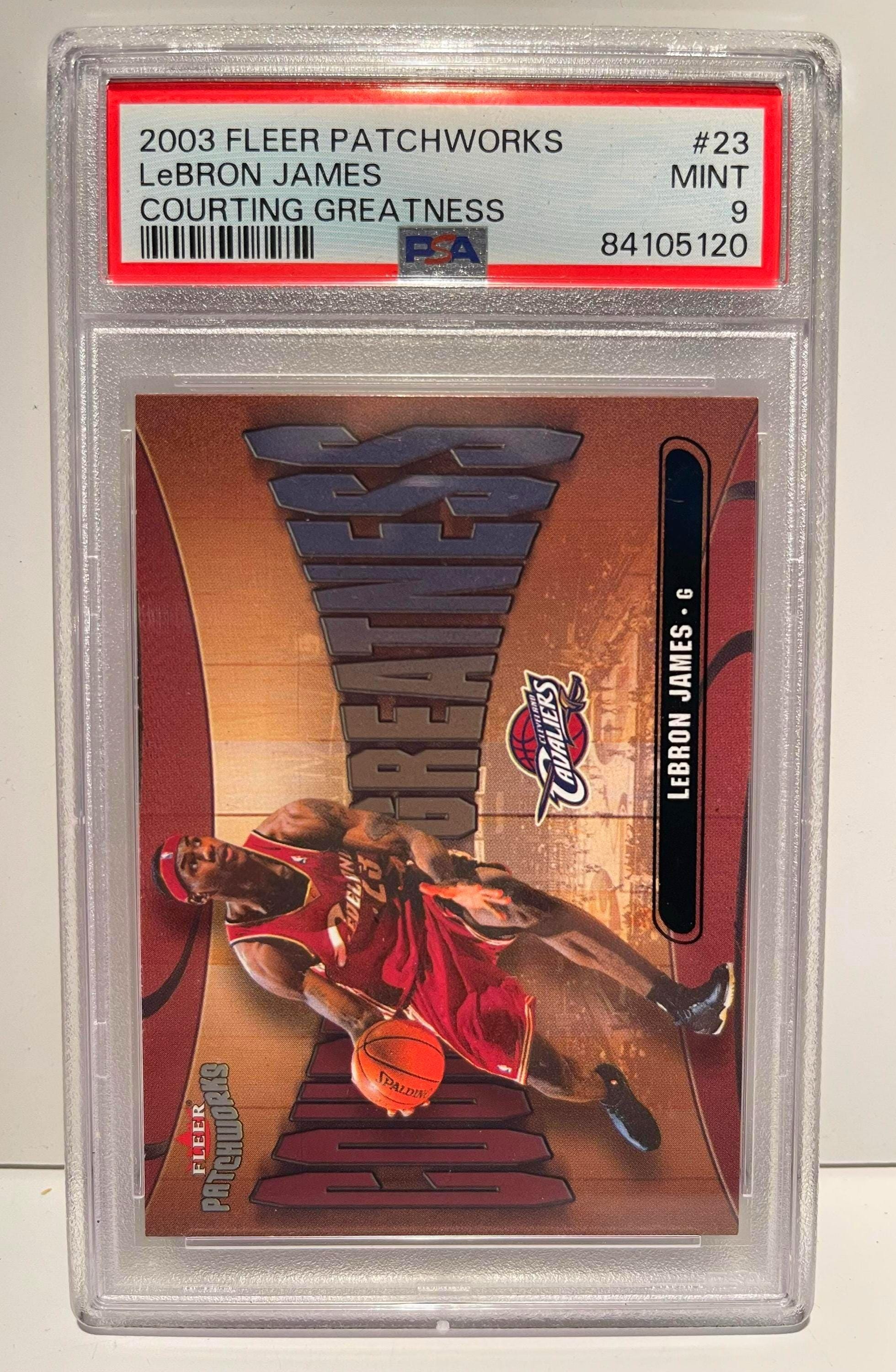 2003 Fleer Patchworks Courting Greatness Lebron James Rookie Card 