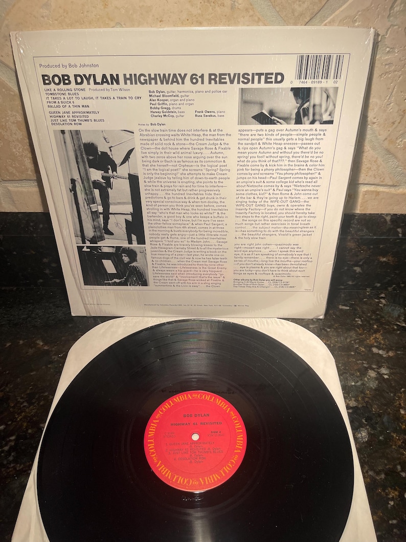 Bob Dylan "Highway 61 Revisited" LP Vinilo Vintage - En excelente estado, sin usar - ¡Envío gratis! imagen 2