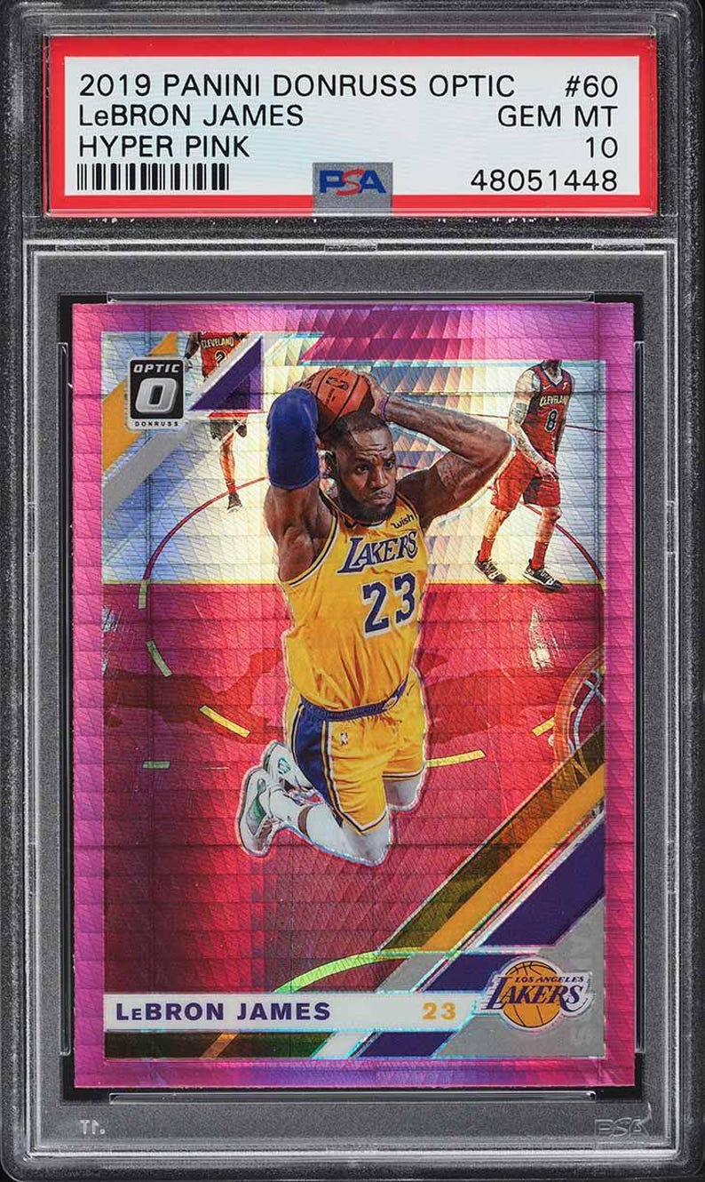 2019 Panini Donruss Optic Lebron James 60 Hyper Pink PSA 10 Graded