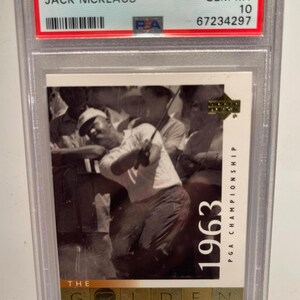 Jack Nicklaus 2001 Upper Deck Golf #108 Raro PSA 10 Gem Mint