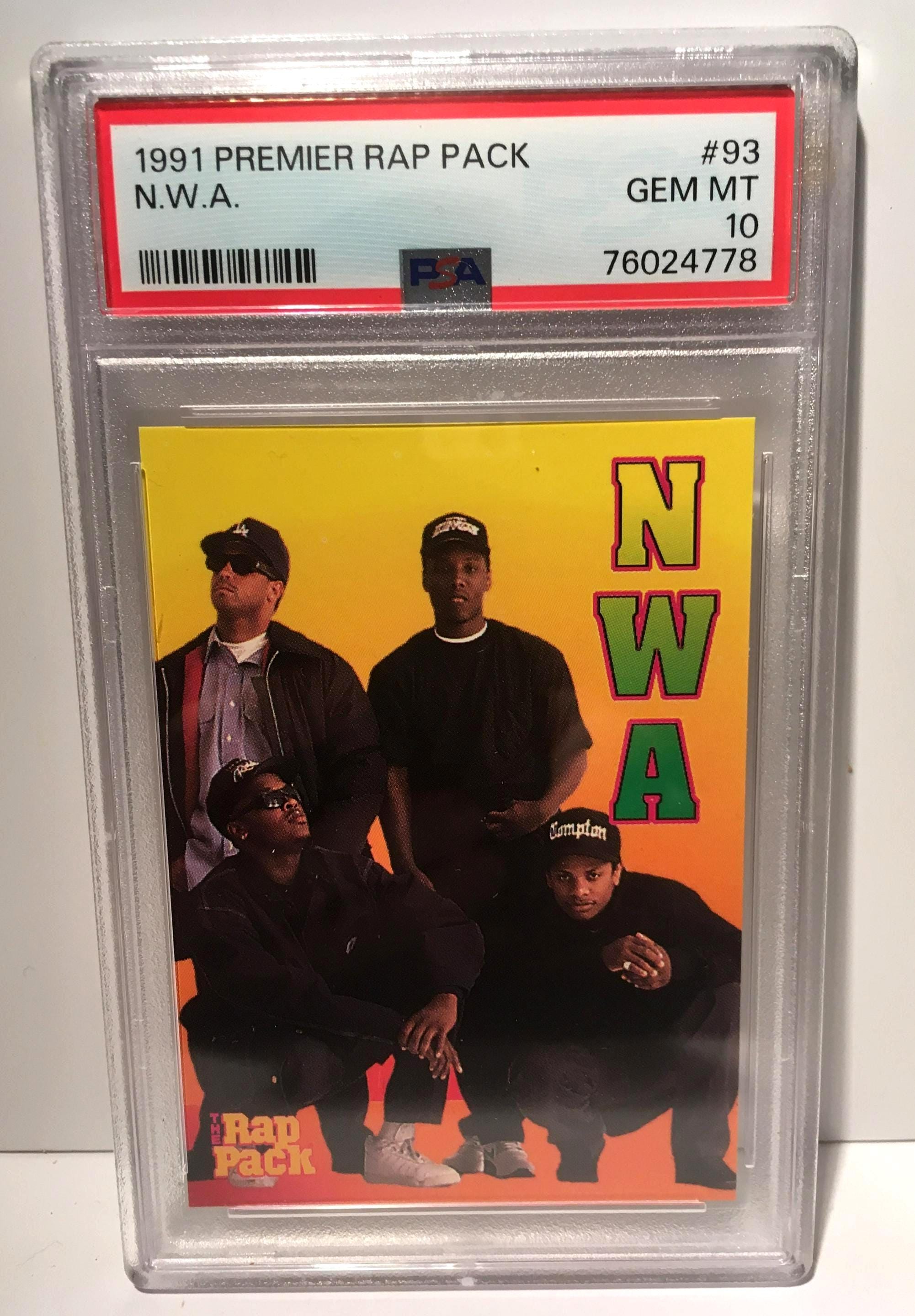 The Rap Pack トレーディングカード 1991 Premier Rap Pack Trading Card #93 N.W.A. PSA 10 Gem Mint