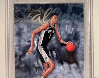 2023 Panini Contenders Rookie Stallions Victor Wembanyama #21 Rookie PSA 9 Mint Graded Encased