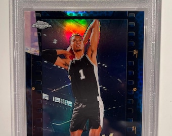Topps Chrome #FS13 Victor Wembanyama Film Study Blue Basketball Refractor PSA 10 Rookie Graded Encased