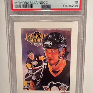 1992 Legends Sports Nscc #C19 MARIO LEMIEUX PSA 10 gemme menta rara