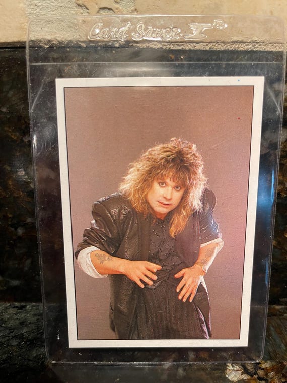 Ozzy Osbourne 1987 Panini Smash Hits Oversized Sticker Rare Mint