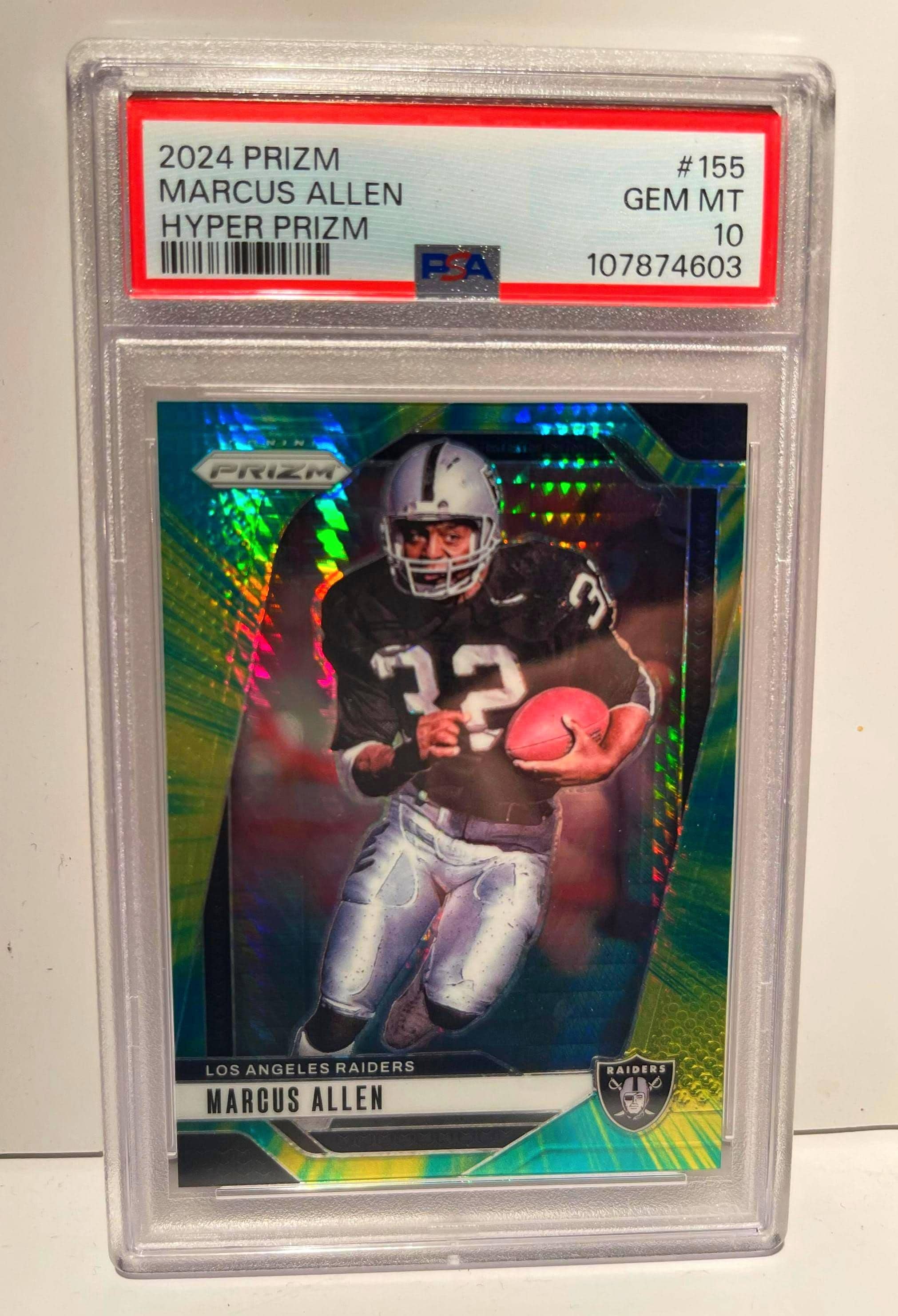 2024 Panini Prizm Marcus Allen Hyper Prizm -- Only 180 Produced