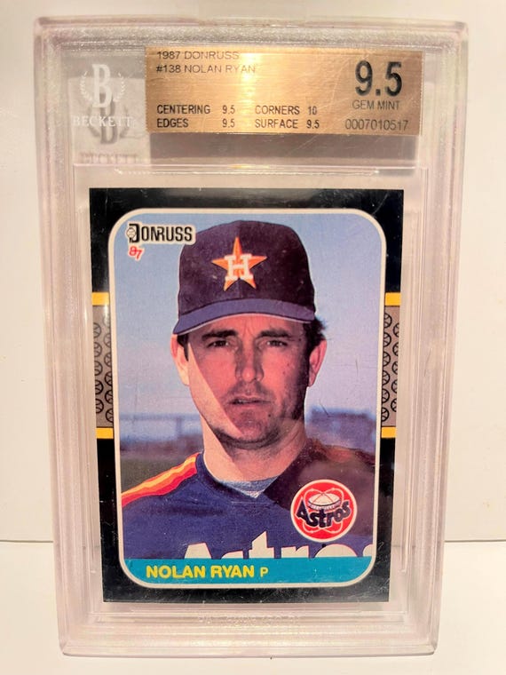 nolan ryan graded cards 1987 Nolan Ryan CSG Graded Topps Baseball Card #757: Mint 9