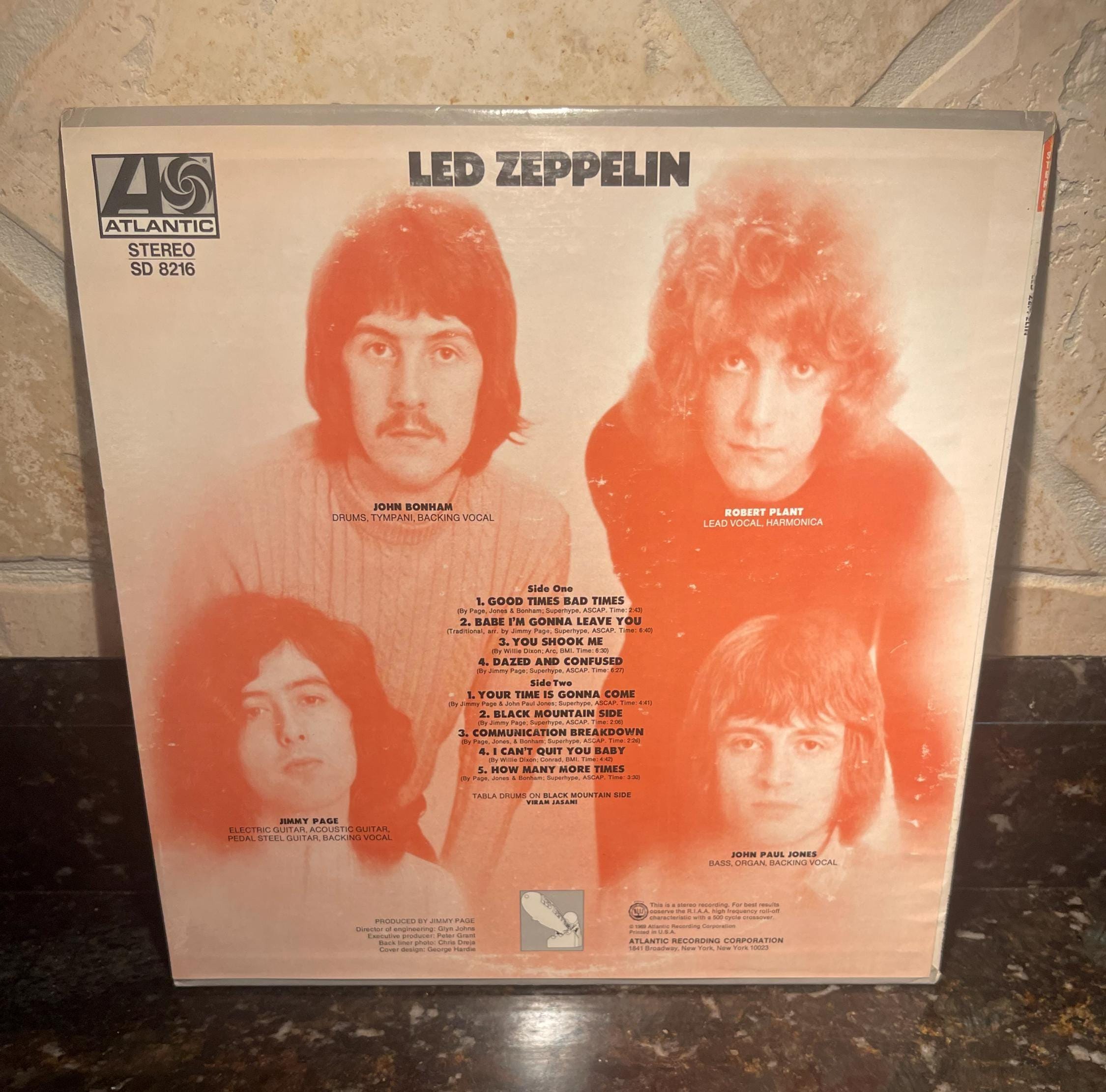 Led Zeppelin 1 Debut Record Vinyl LP Rock - Vintage Pressing - EX