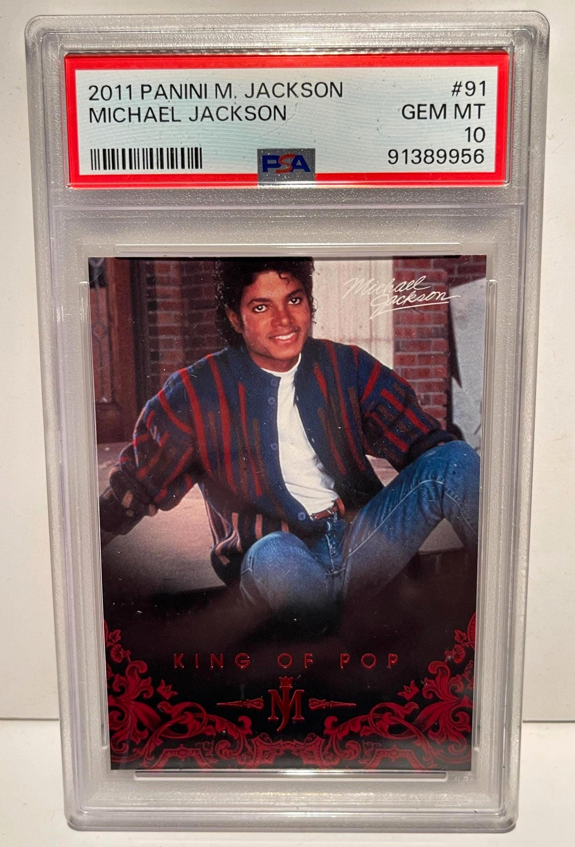2011 Panini Michael Jackson #91 MICHAEL JACKSON PSA 10 Gem Mint