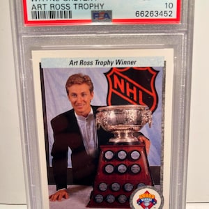 1990 Upper Deck Art Ross Trophy Wayne Gretzky PSA 10 Kings HOF Encased Graded