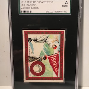 Vintage 1910 Murad Cigarettes College Series Indiana Golf Sports Trading Card Authentic SGC Graded