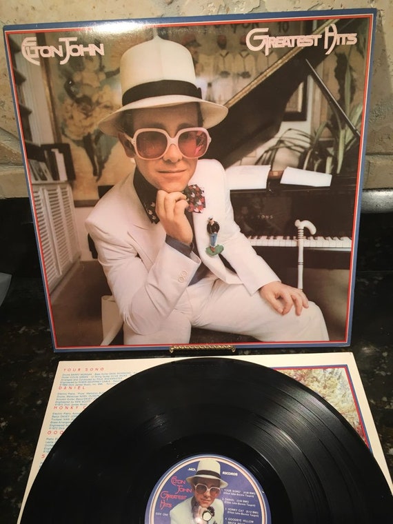 fingeraftryk silhuet Måske Elton John Greatest Hits Volume 1 Vintage Vinyl Record - Etsy