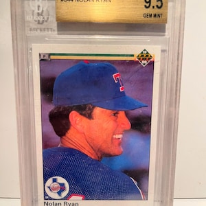 1990 Upper Deck Nolan Ryan Beckett 9.5 Texas Rangers Graded Encased