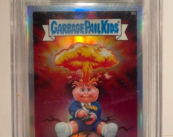 2013 Garbage Pail Kids Topps Chrome Refractor ADAM BOMB 8a BGS 9.5