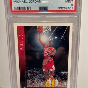 1993 Upper Deck Basketball Michael Jordan #23 PSA 9 Dunking - Graded Encased