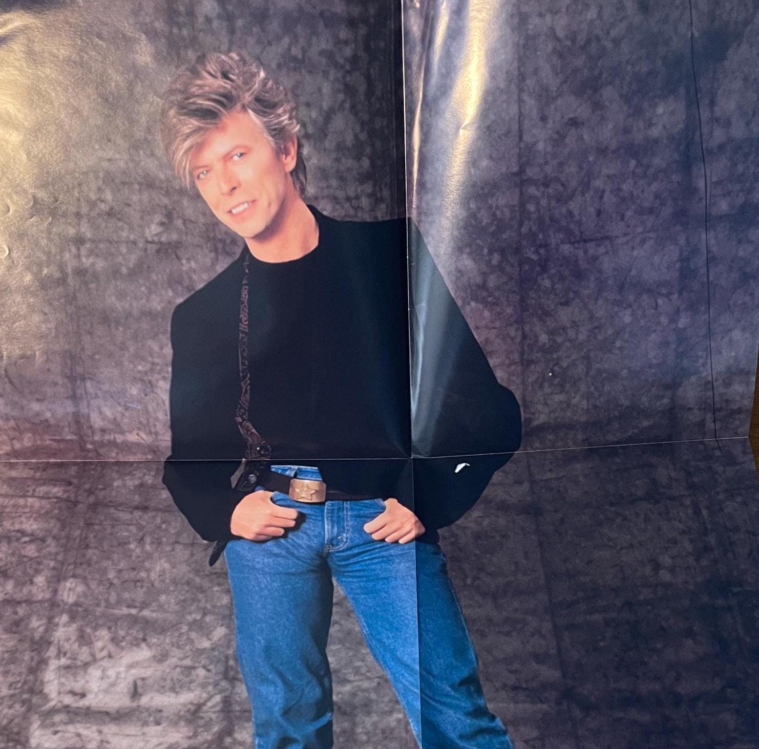 DAVID BOWIE 1980s Japanese Poster Unused Unhung Medium Sized Near