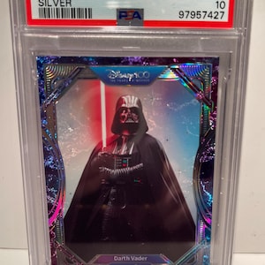 Darth Vader 2023 Kakawow Cosmos Disney 100 All Star Silver Parallel #218 PSA 10