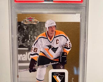 Mario Lemieux 2013 Fleer Showcase PSA 10 Gem Mint - rara PSA 10 Graded Encase