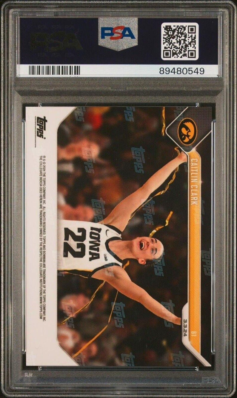 2023 Bowman U Now #61 Caitlin Clark "Breaks Maravich's Record" PSA 10 Trading Card - PSA 10 Graded Encased imagem 2