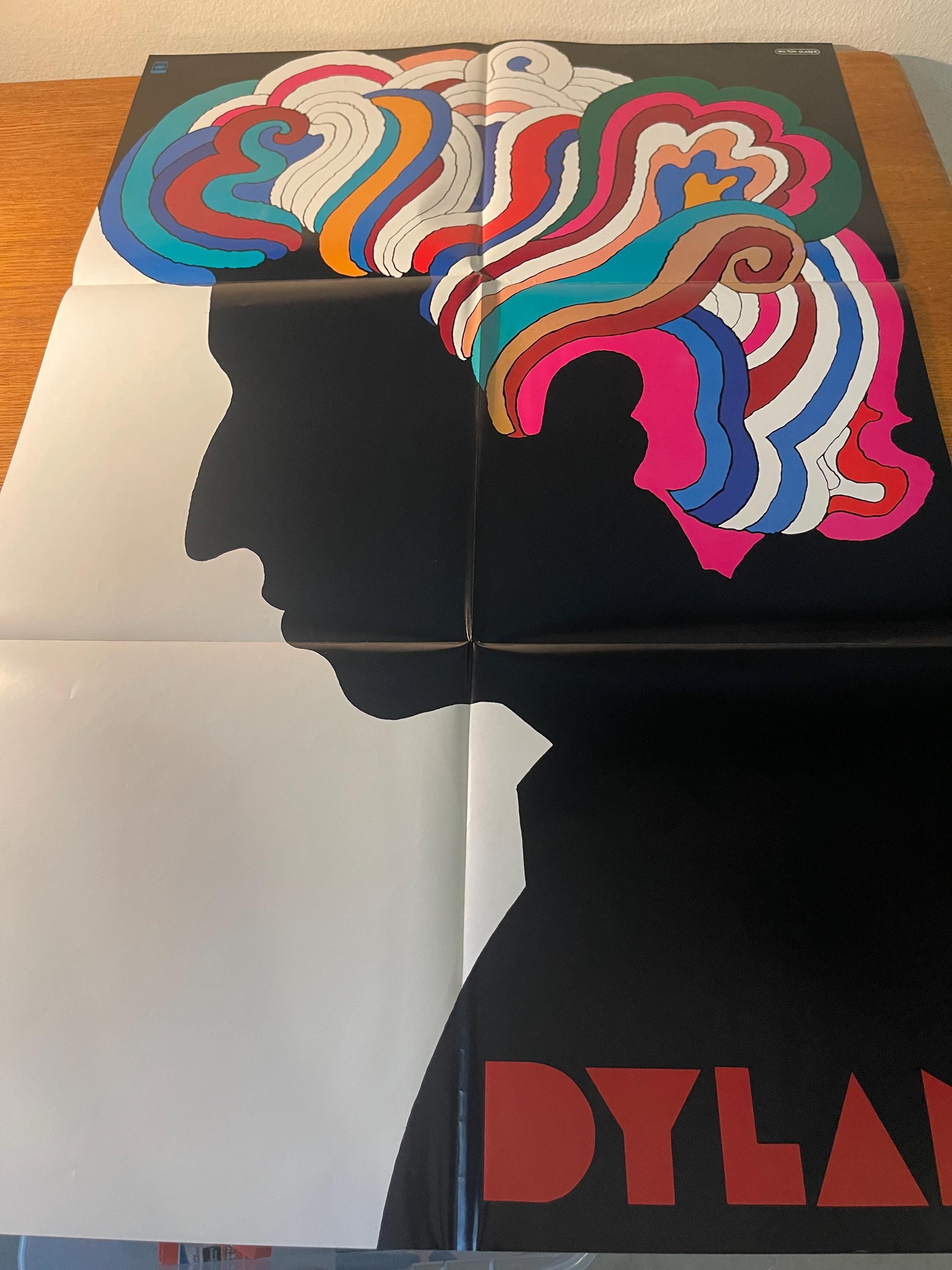 Rare - Unhung/unused Vintage 1970s Japanese Bob Dylan Poster - EX