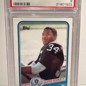 Bo Jackson 1988 Topps Super Rookie - Graded PSA 9 Mint  - Authenticated/Encased Royals Rookie Card