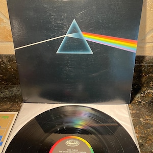 Pink Floyd: The Dark Side of the Moon 12&quot; Record Vinyl LP Capitol Rainbow - EX! Free Shipping! With Posters!