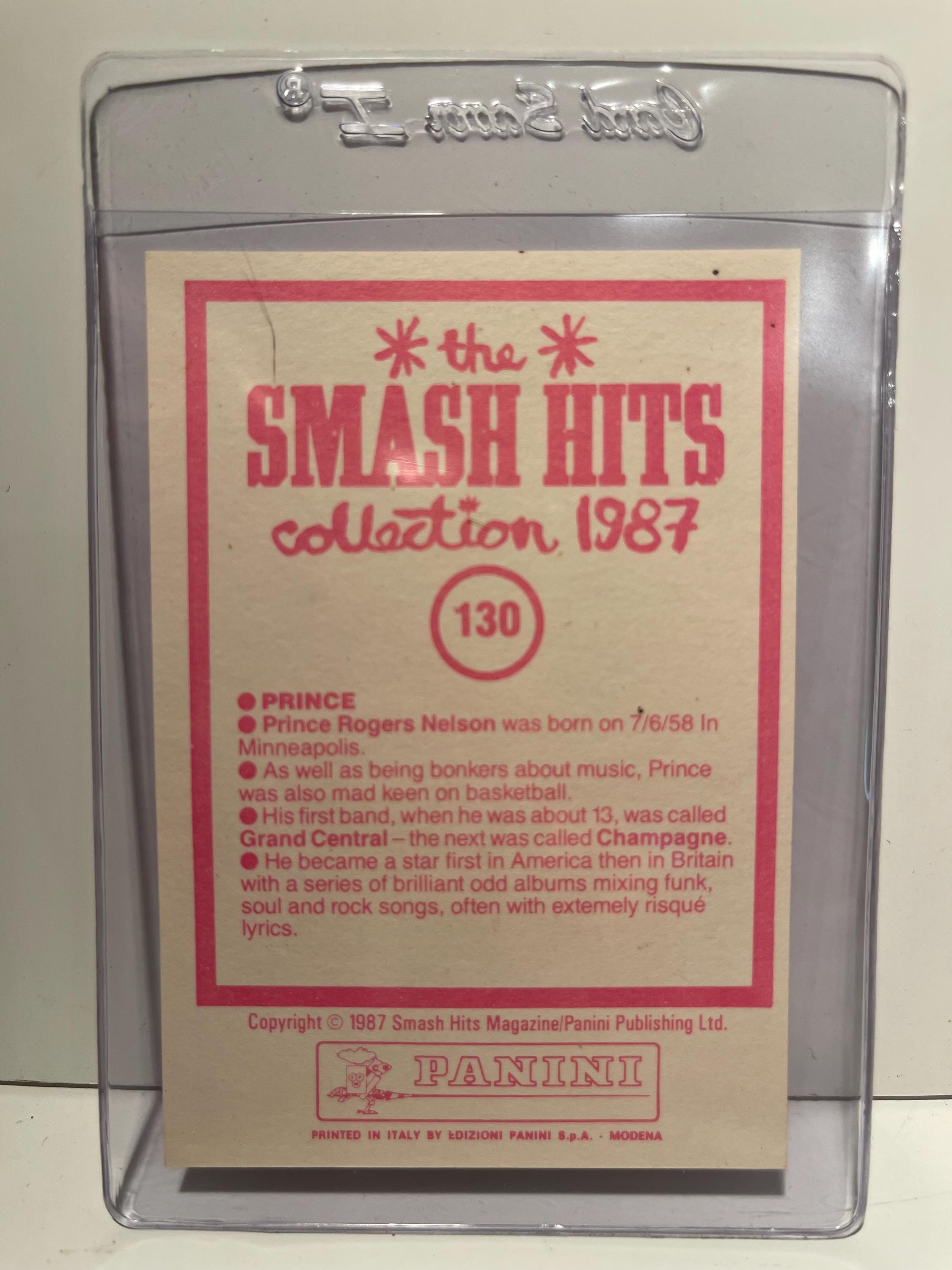 PRINCE 限定Smashing Box Prince 1987 Panini Smash Hits Oversized Sticker Rare Mint