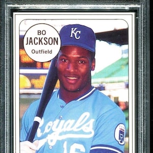 1990 Baseball Cards Magazine Repli-Cards Bo Jackson #4 Hand Cut PSA 9 — Bo Jackson — MINT PSA 9 Encased Authenticated