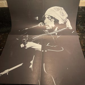 Bob Dylan Poster 1970s Mint Unhung Unused Rare