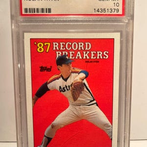 1988 Topps Nolan Ryan &#39;87 Record Breaker #6 PSA 10 GEM MINT Astros Legend