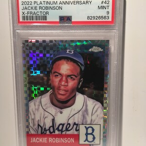 2022 Platinum Anniversary XFractor Refractor - Jackie Robinson - Rare PSA 9 Mint