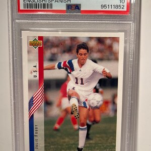 1994 Upper Deck World Cup Soccer Julie Foudy #271 English Spanish PSA 10 Gem Mint Rookie