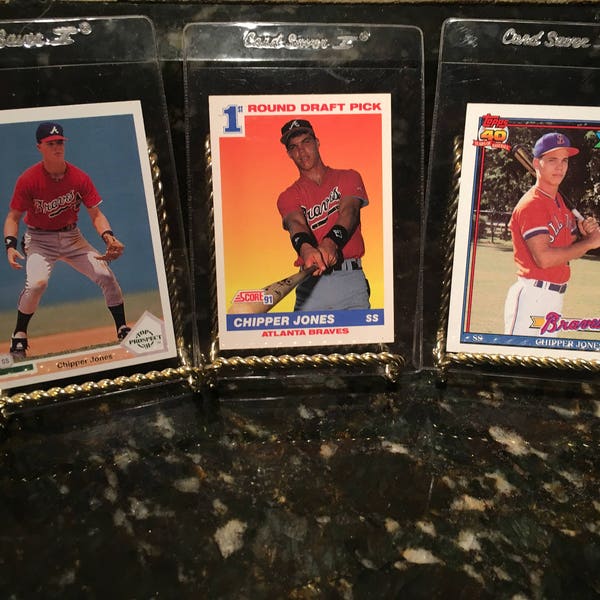 1991 Lot of Chipper Jones Rookie Cards RC - Newest Member MLB Hall of Fame HOF! 1991 Score - 1991 Topps - 1991 Upper Deck & Free Case!