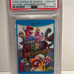 2020 Bandai Super Mario Bros History Food Issue - Super Mario 3D World #17 PSA 10 - Japanese Wafer Card Wii