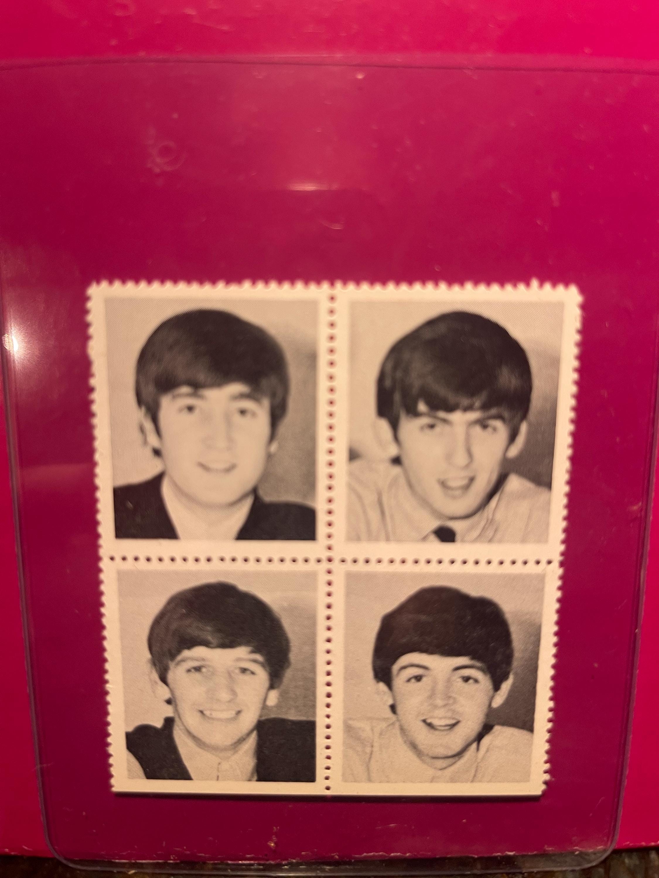 ビートルズ　切手 ビートルズ 切手6種と小型シートセット タトウ付き イギリス発行