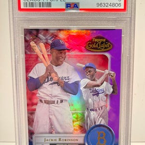 Jackie Robinson 2022 Topps Gold Label Purple - PSA 9 Mint Graded Encased