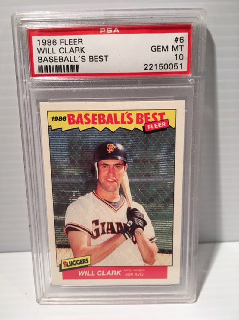Will Clark 1987 Baseballs Best Rookie Card PSA 10 Graded Etsy