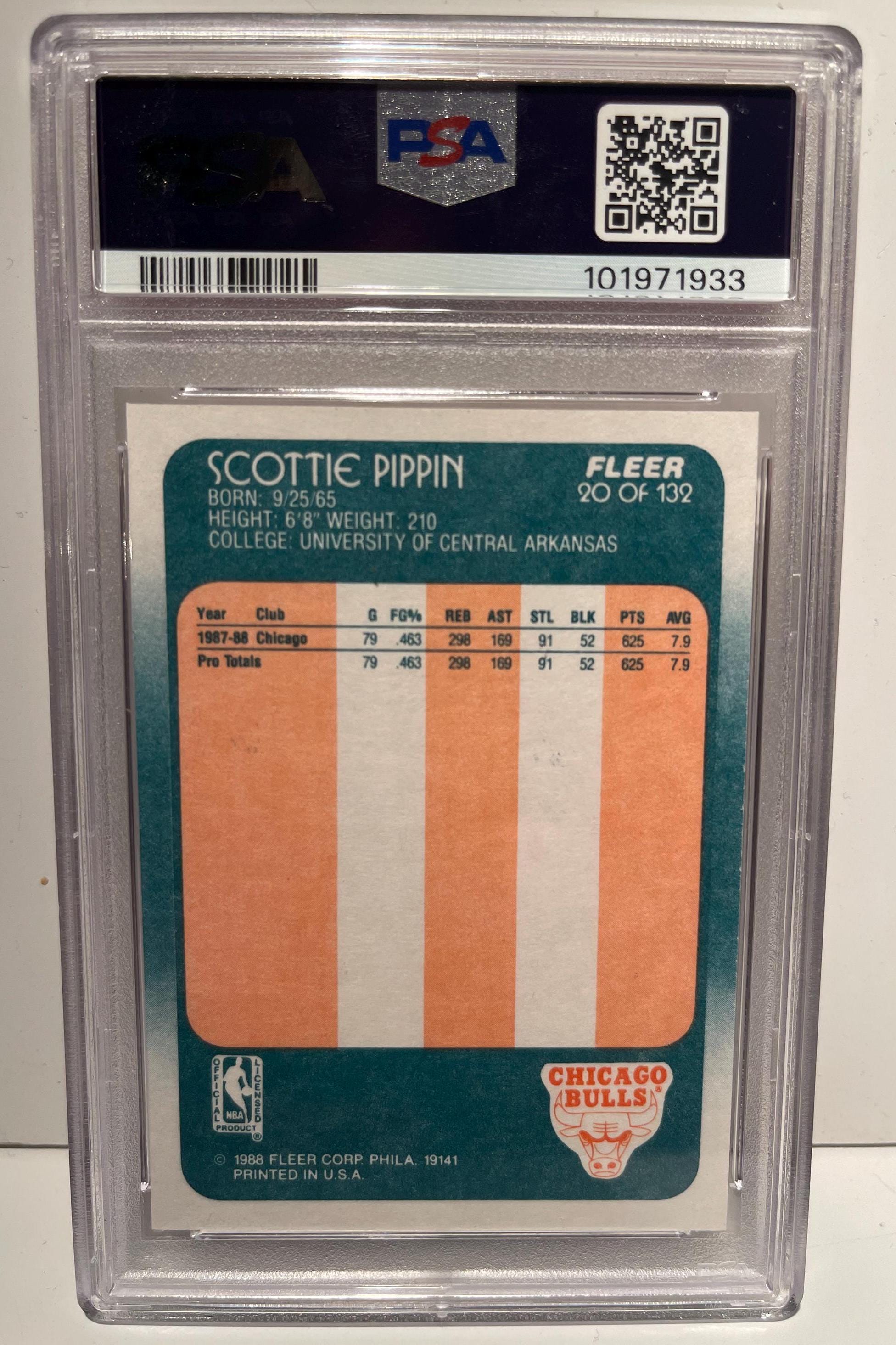 Scottie Pippen 1988 Rookie Card RC PSA 9 Mint -- Graded